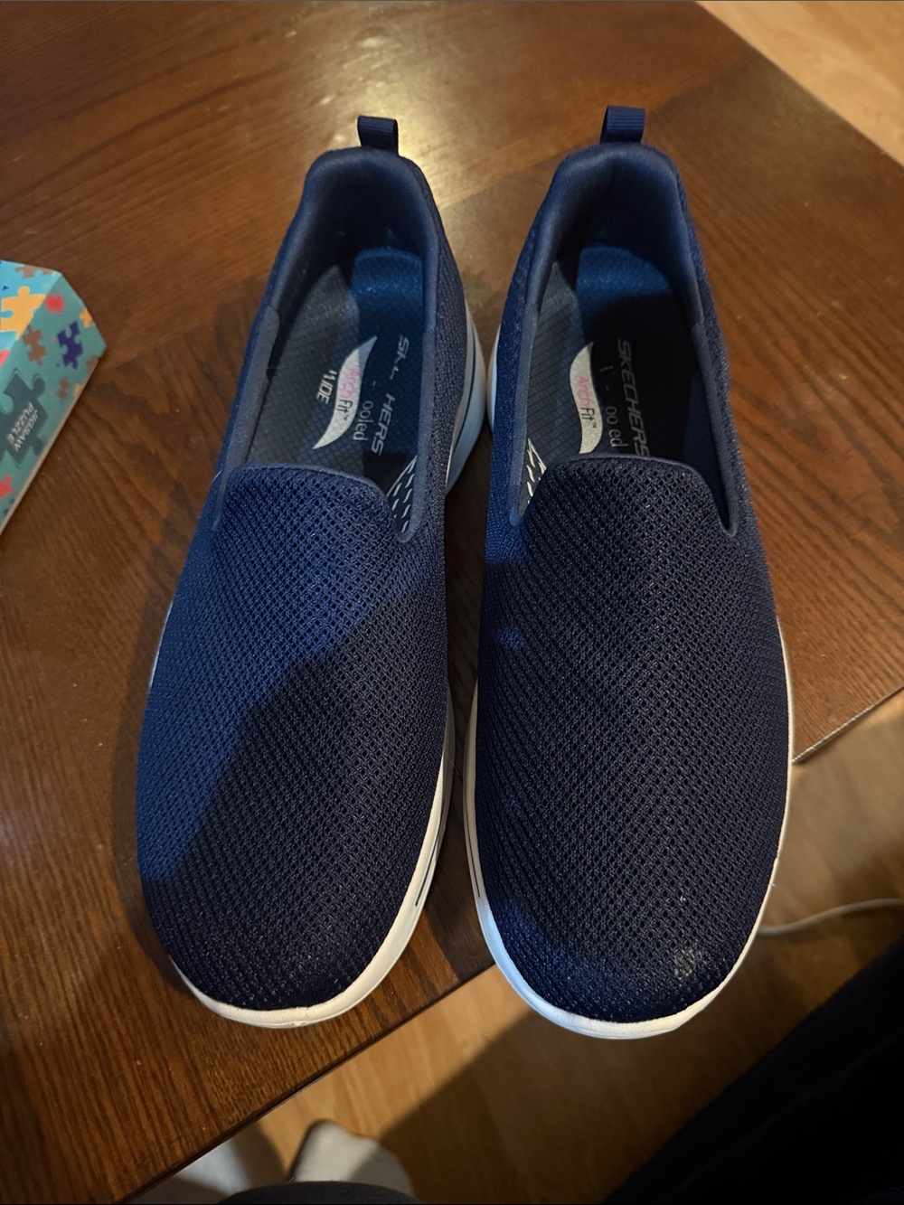 Skechers Navy Mesh Slip-On Lightweight Casual Loafers